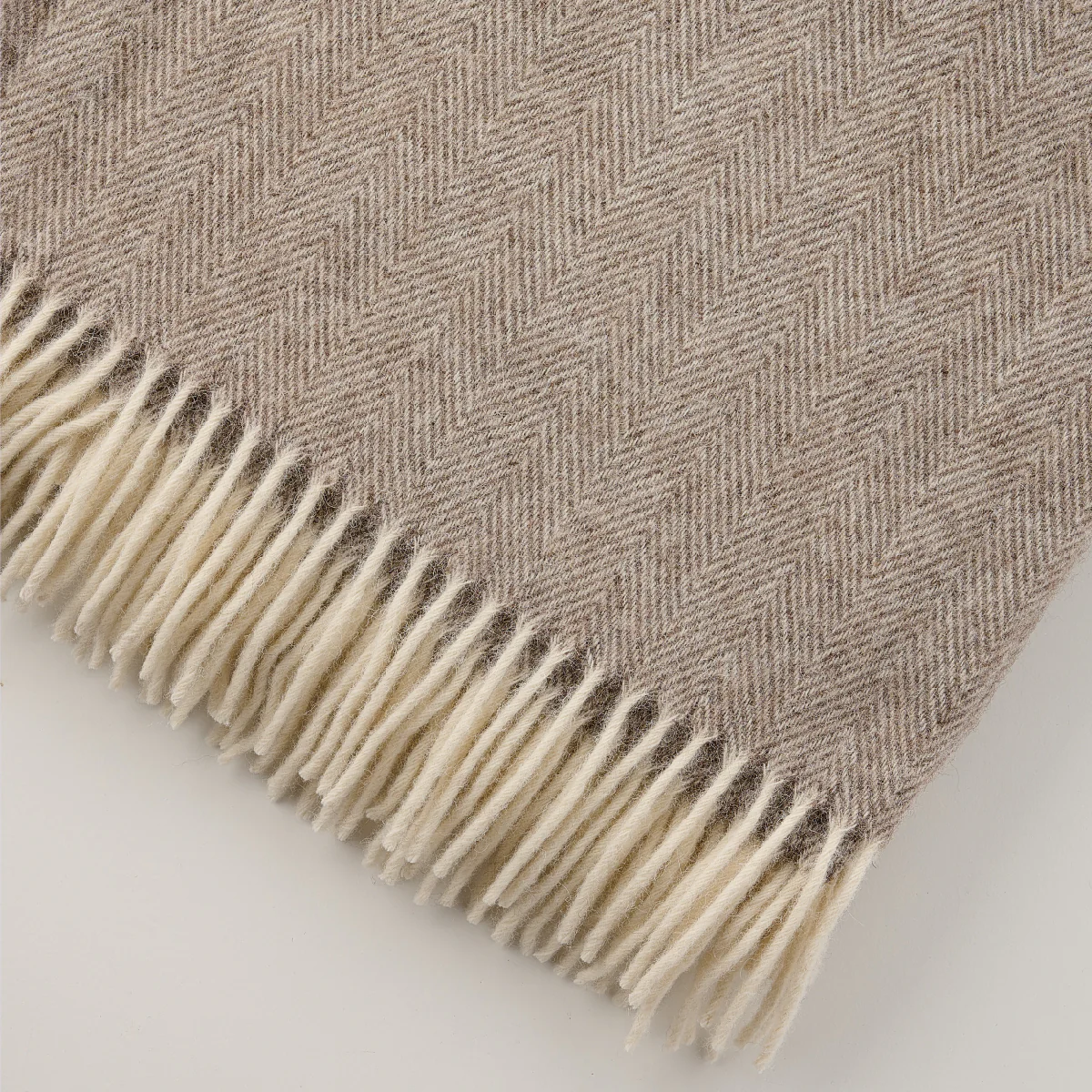 Alpaca Australian Wool Throw Herringbone Blanket Stitch - Image 9