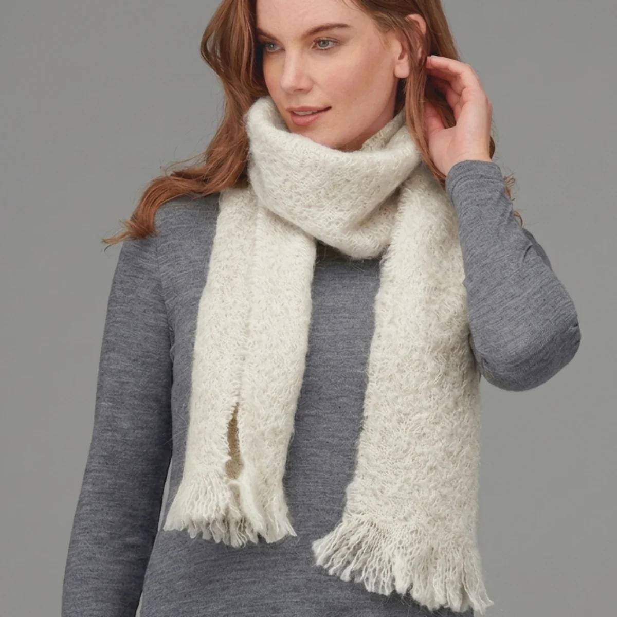 Alpaca Brushed Scarf - Image 8