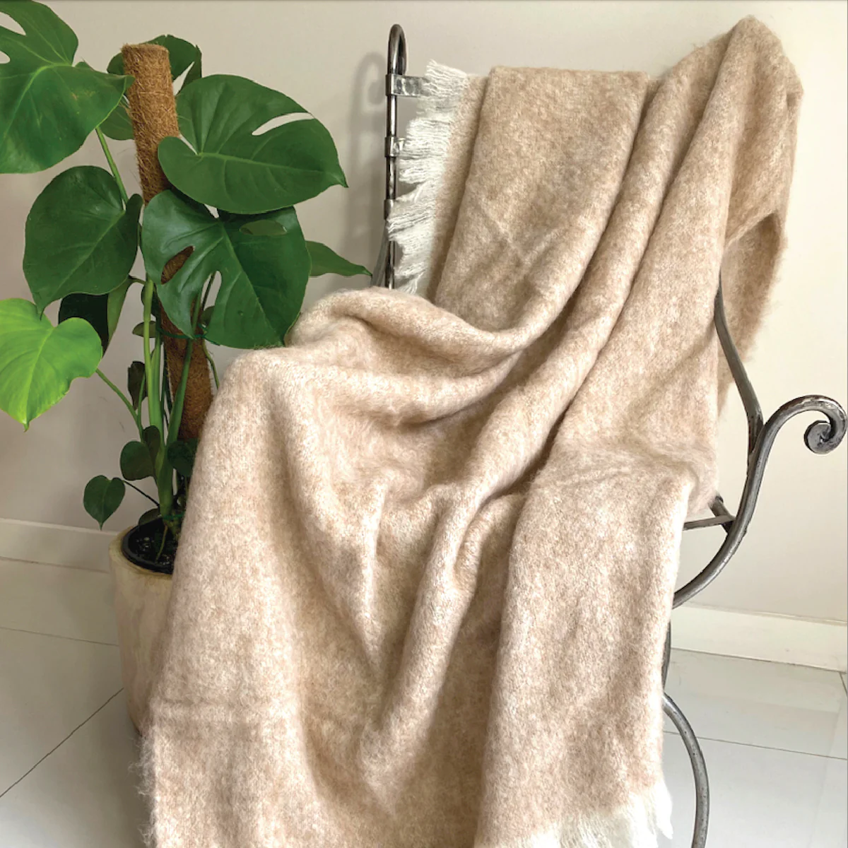 Alpaca Brushed Check Throw - Image 10