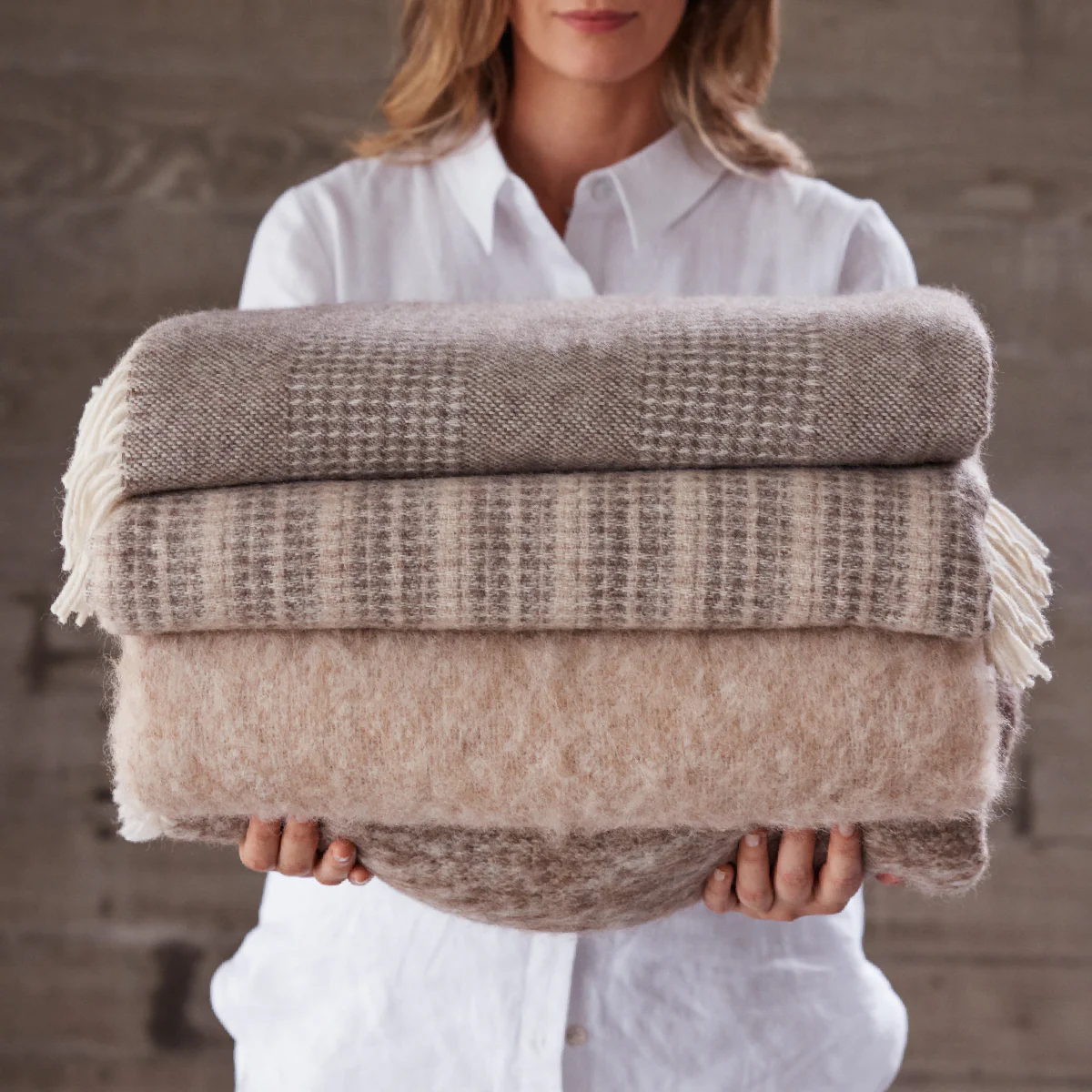 Alpaca Brushed Check Throw - Image 13