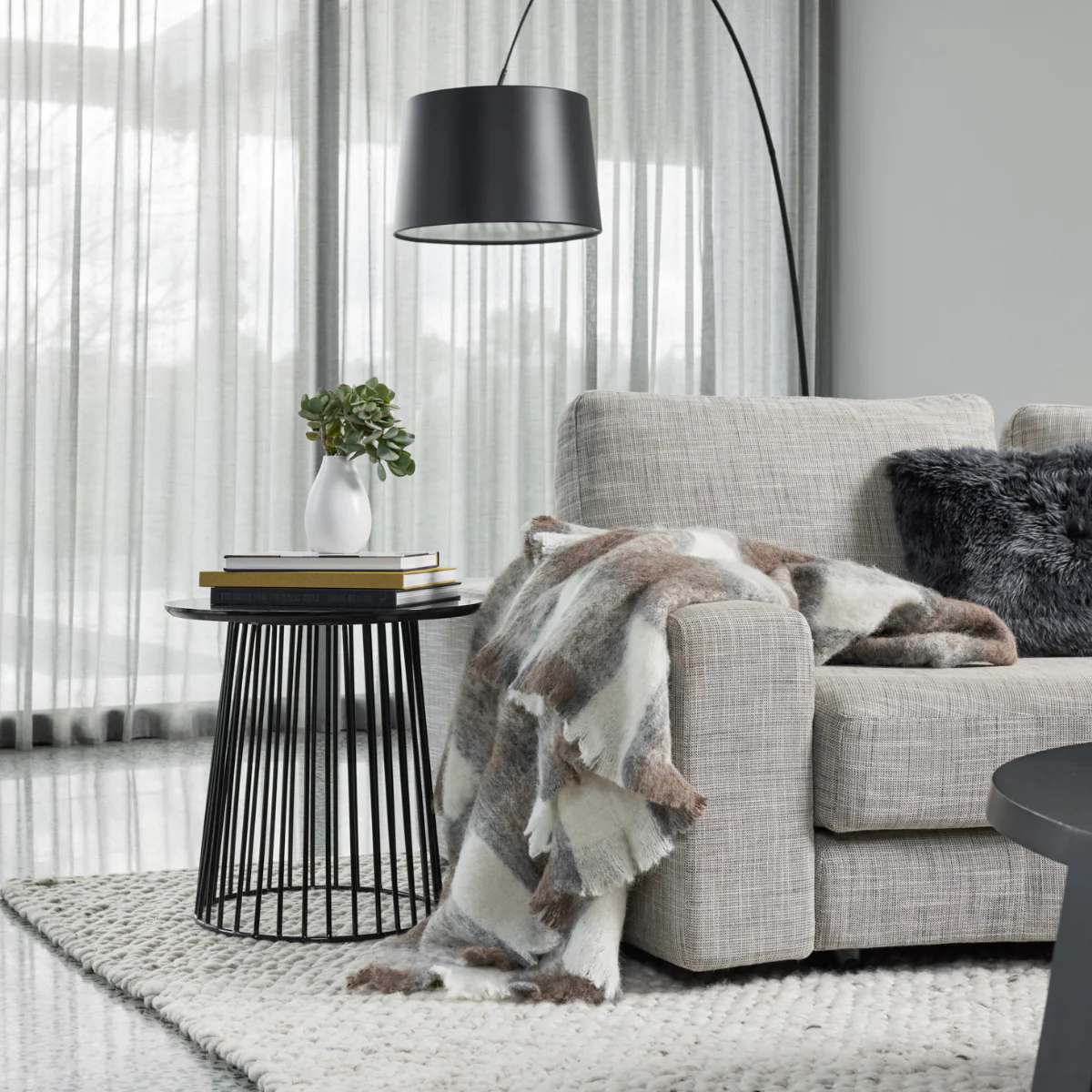 Alpaca Brushed Check Throw - Image 17