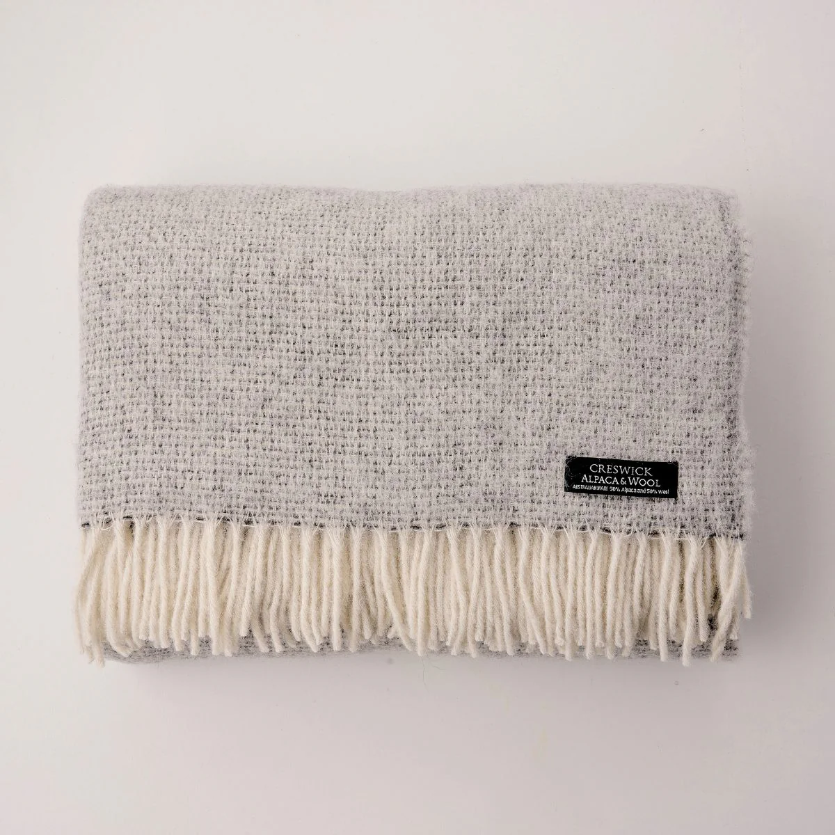 Alpaca Australian Wool Throw Cobblestone - Image 3