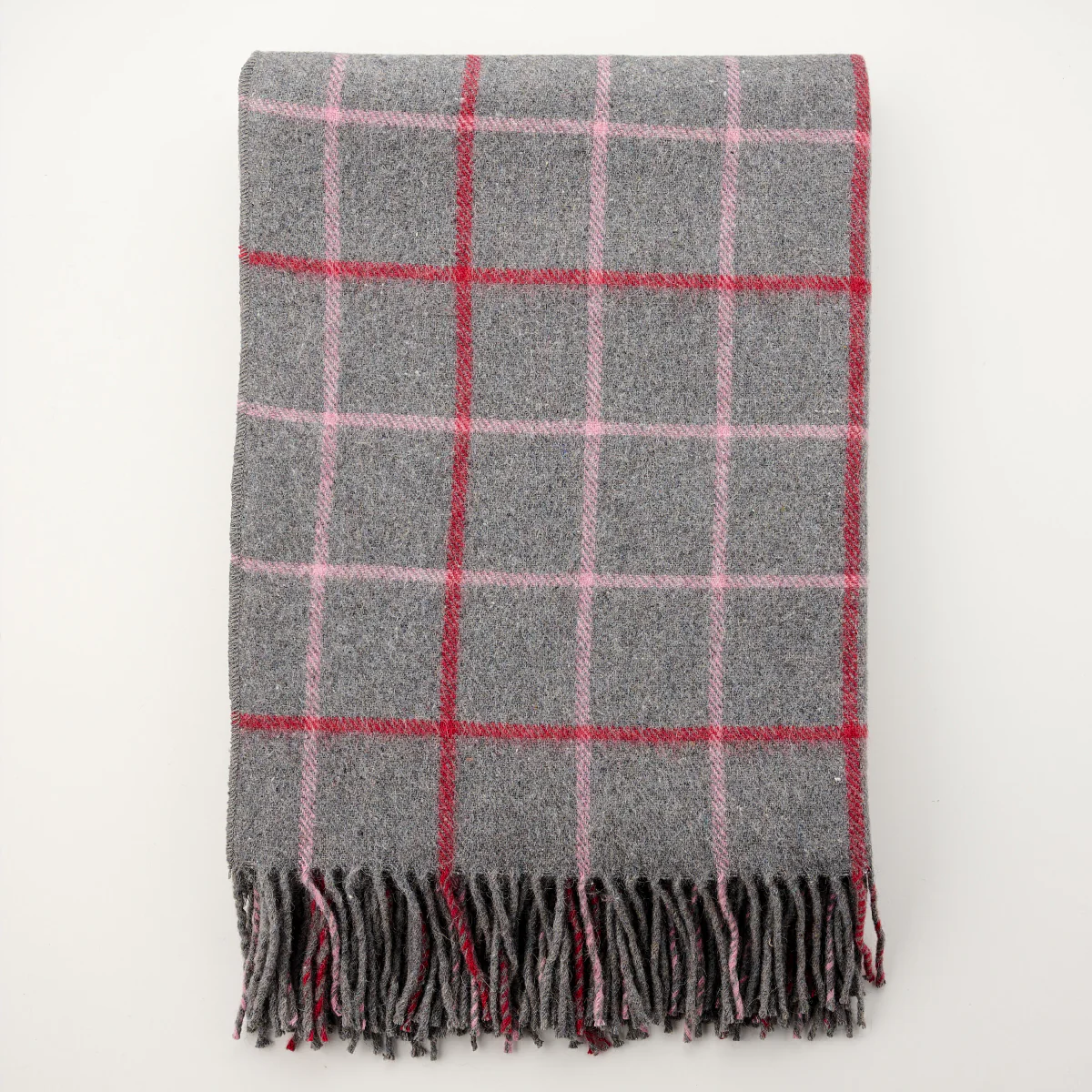 Alpaca Wool Throw Fringe Check - Image 10