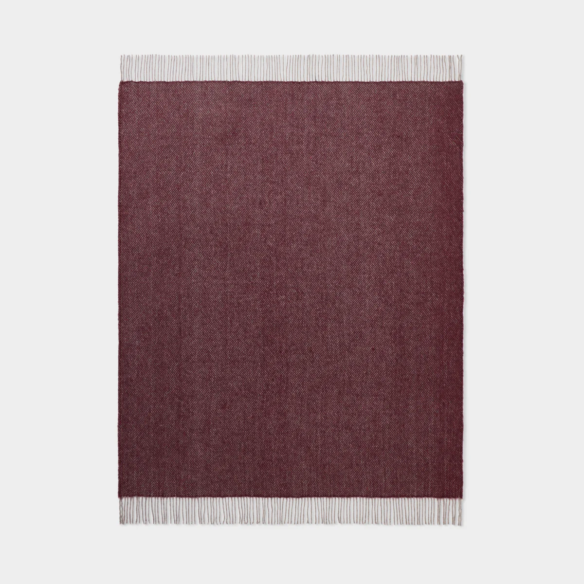 Alpaca Wool Throw Fringe Check - Image 18