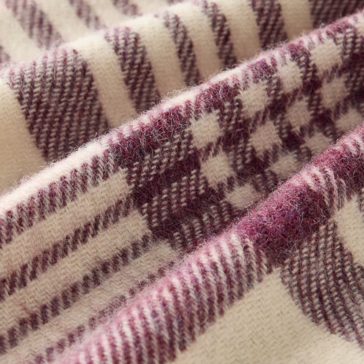 Alpaca Wool Throw Fringe Check - Image 21