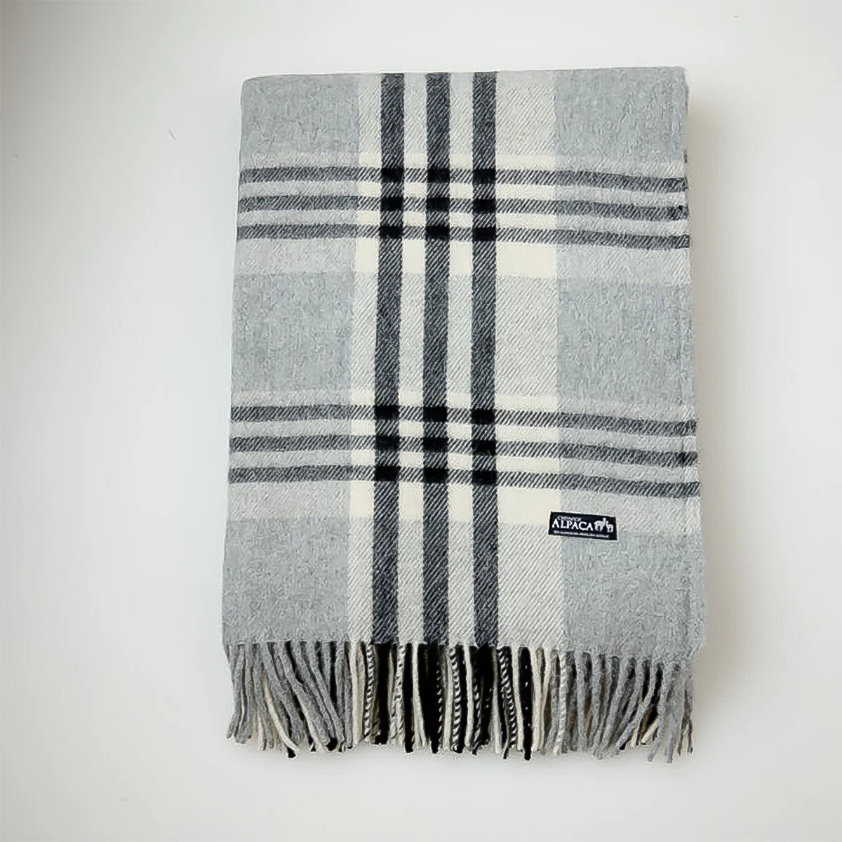 Alpaca Wool Throw Fringe Stripe - Image 12