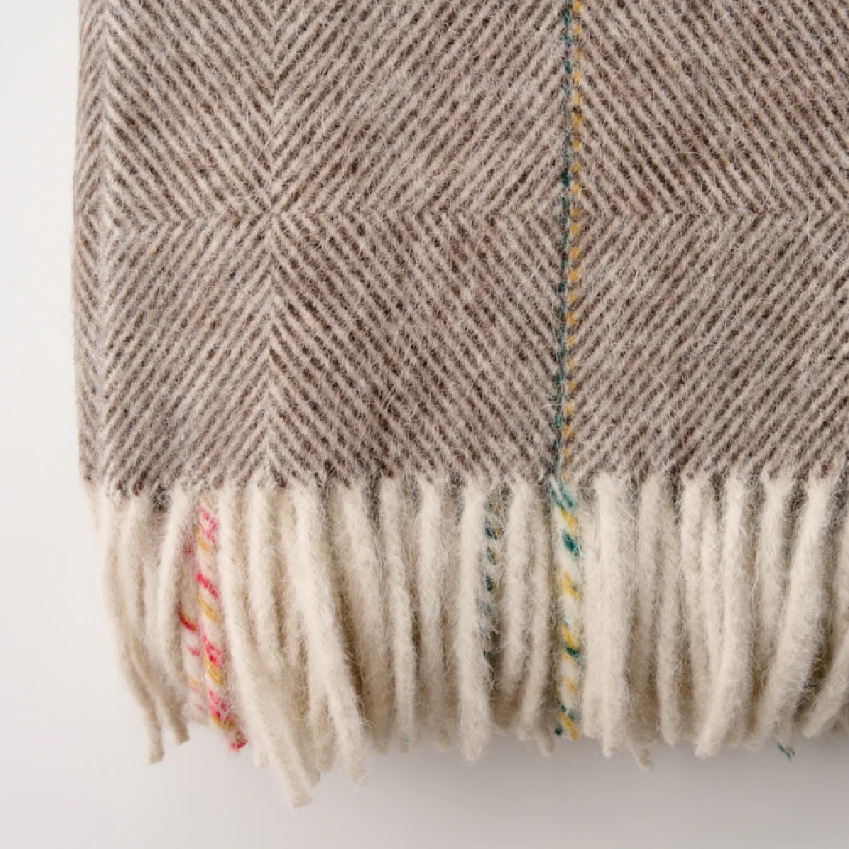 Alpaca Wool Throw Fringe Stripe - Image 8