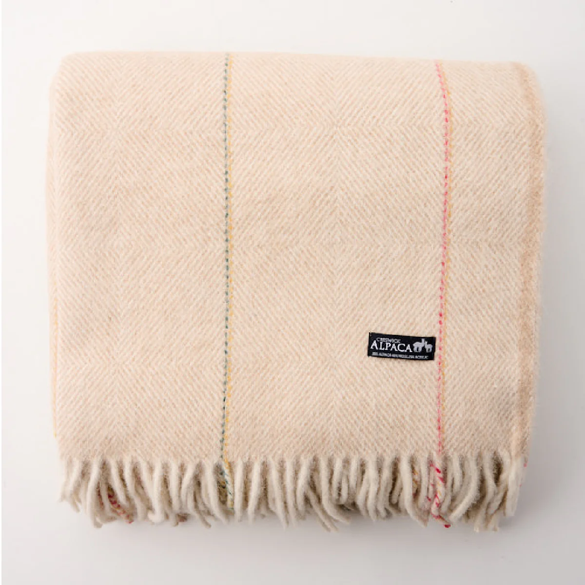 Alpaca Wool Throw Fringe Stripe - Image 9
