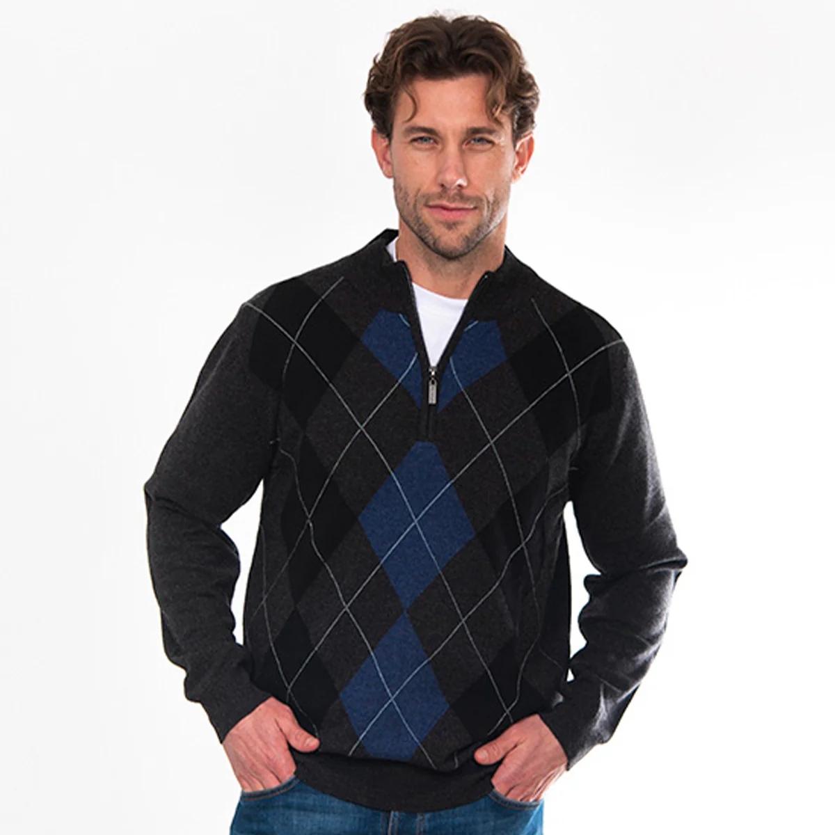 Argyle 1/4 Zip Pullover - Image 5