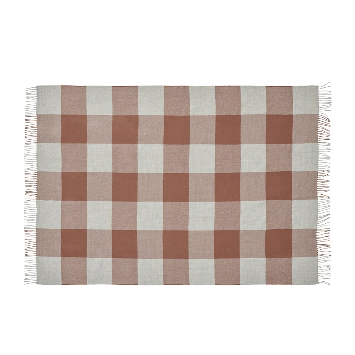 Baby Alpaca Block Check Throw - Image 4