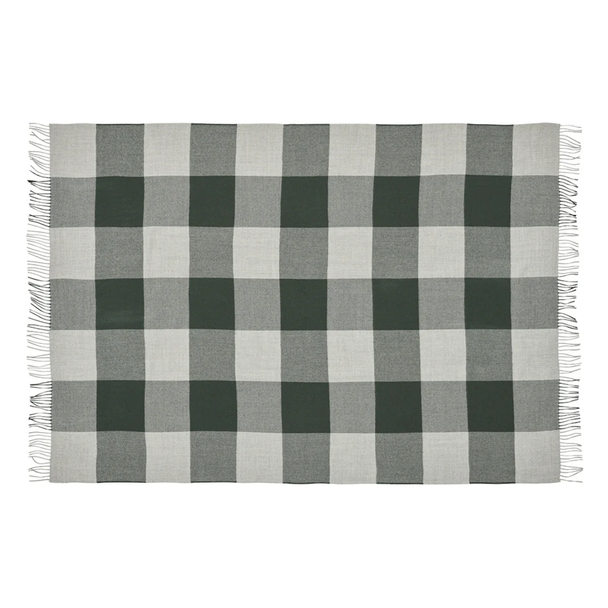 Baby Alpaca Block Check Throw - Image 6