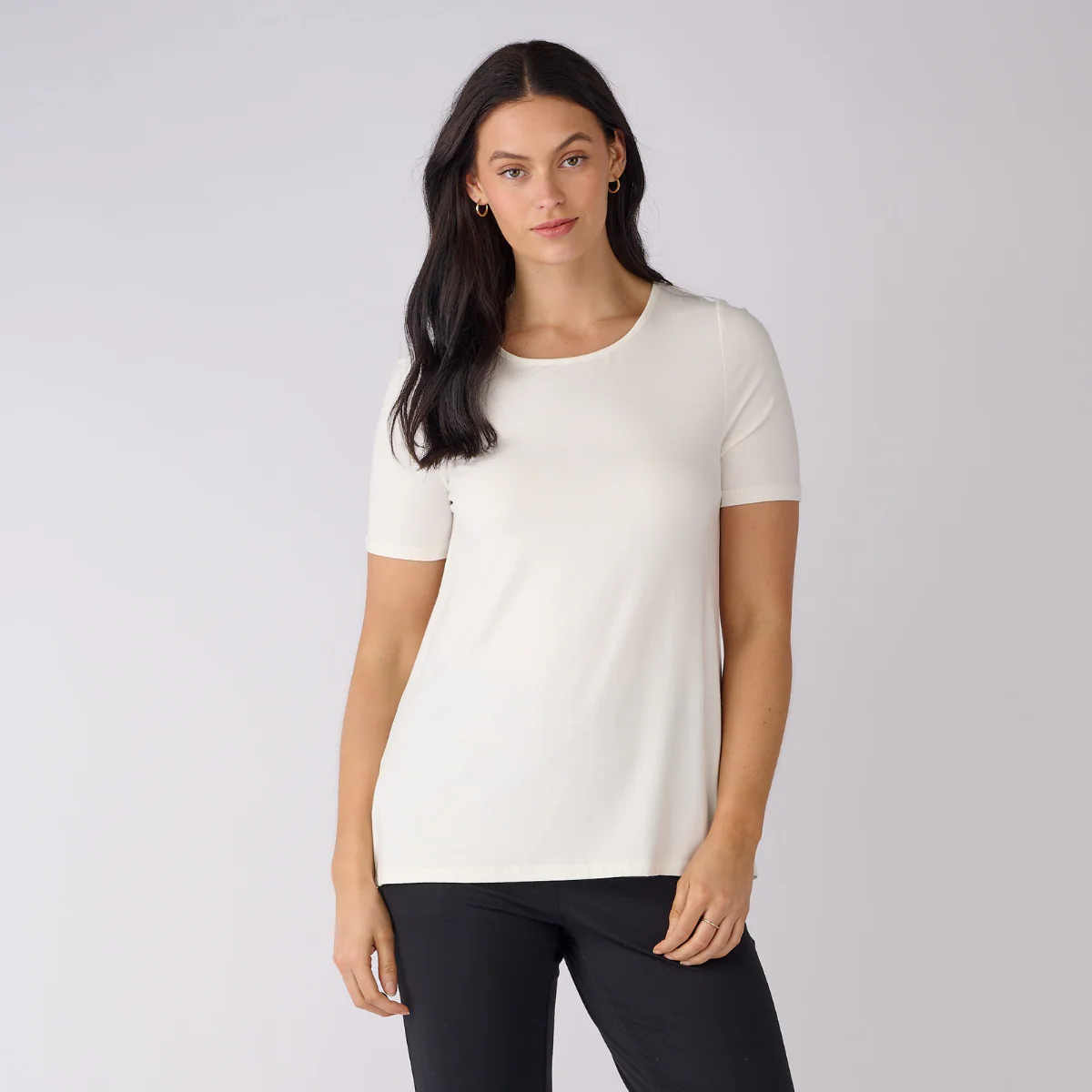 Bamboo Crew Neck Short Sleeve Tee Shirt - Image 5