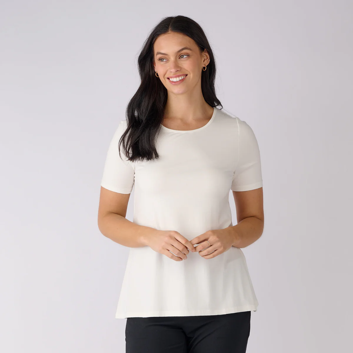 Bamboo Crew Neck Short Sleeve Tee Shirt - Image 7