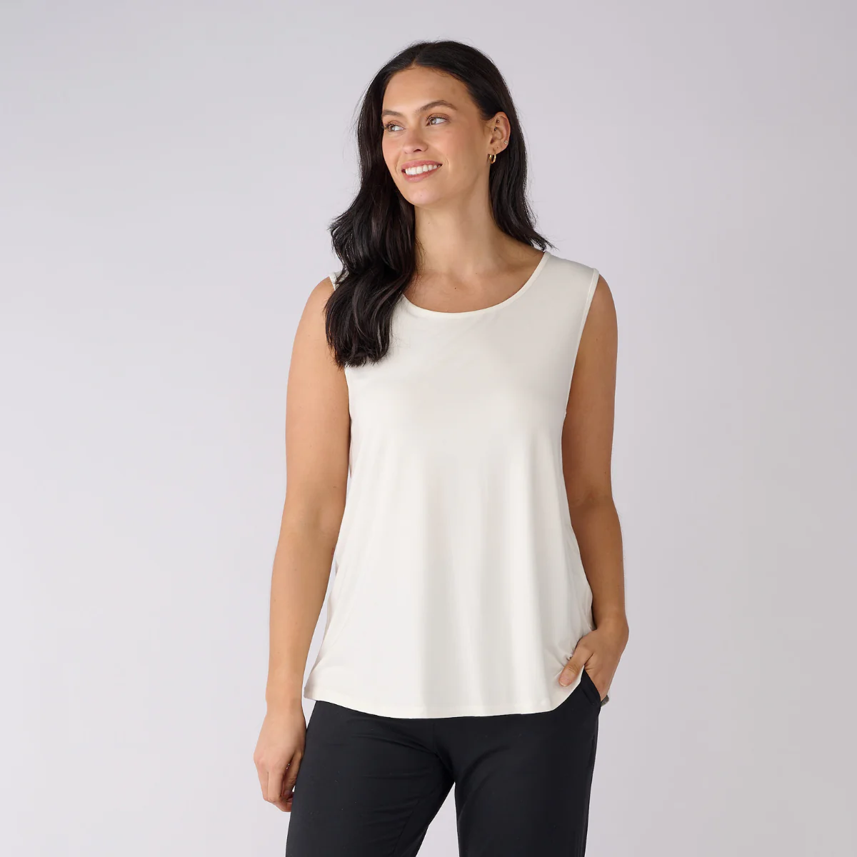 Bamboo Crew Neck Tank Top - Image 5