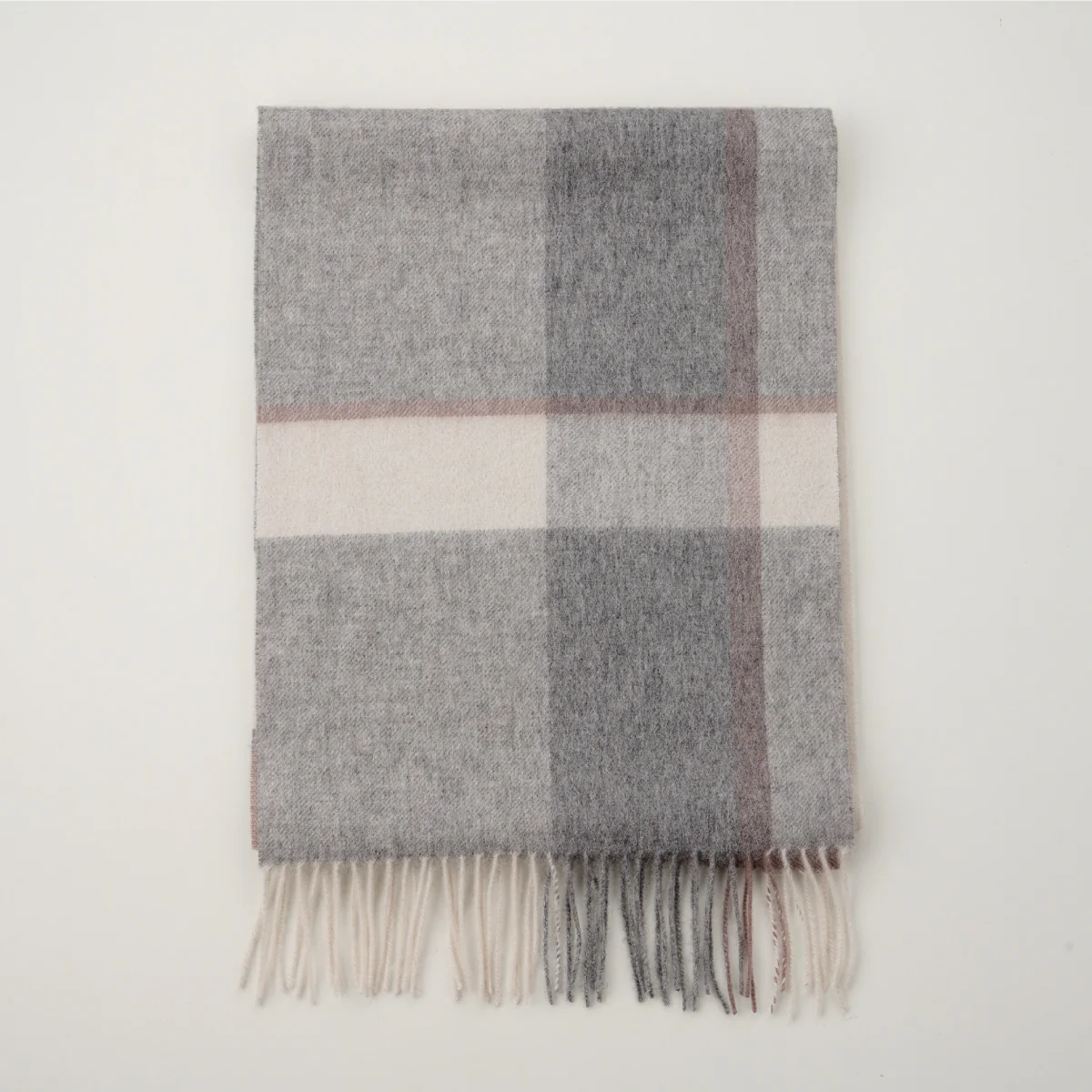 Cashmere Wool Check Scarf - Image 18