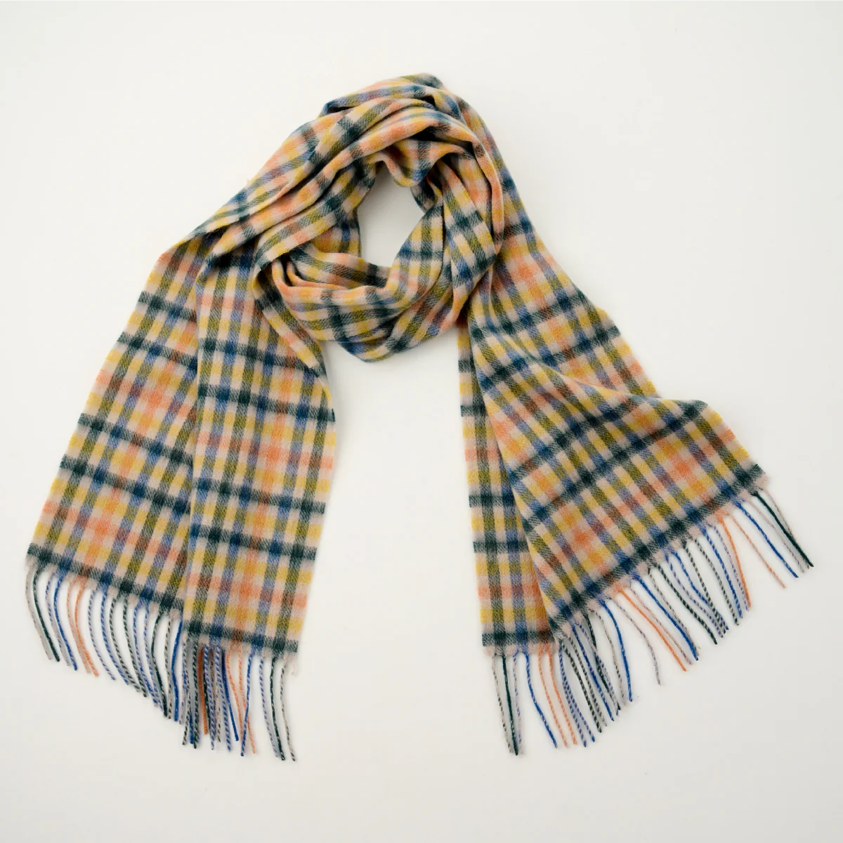 Cashmere Wool Check Scarf - Image 20
