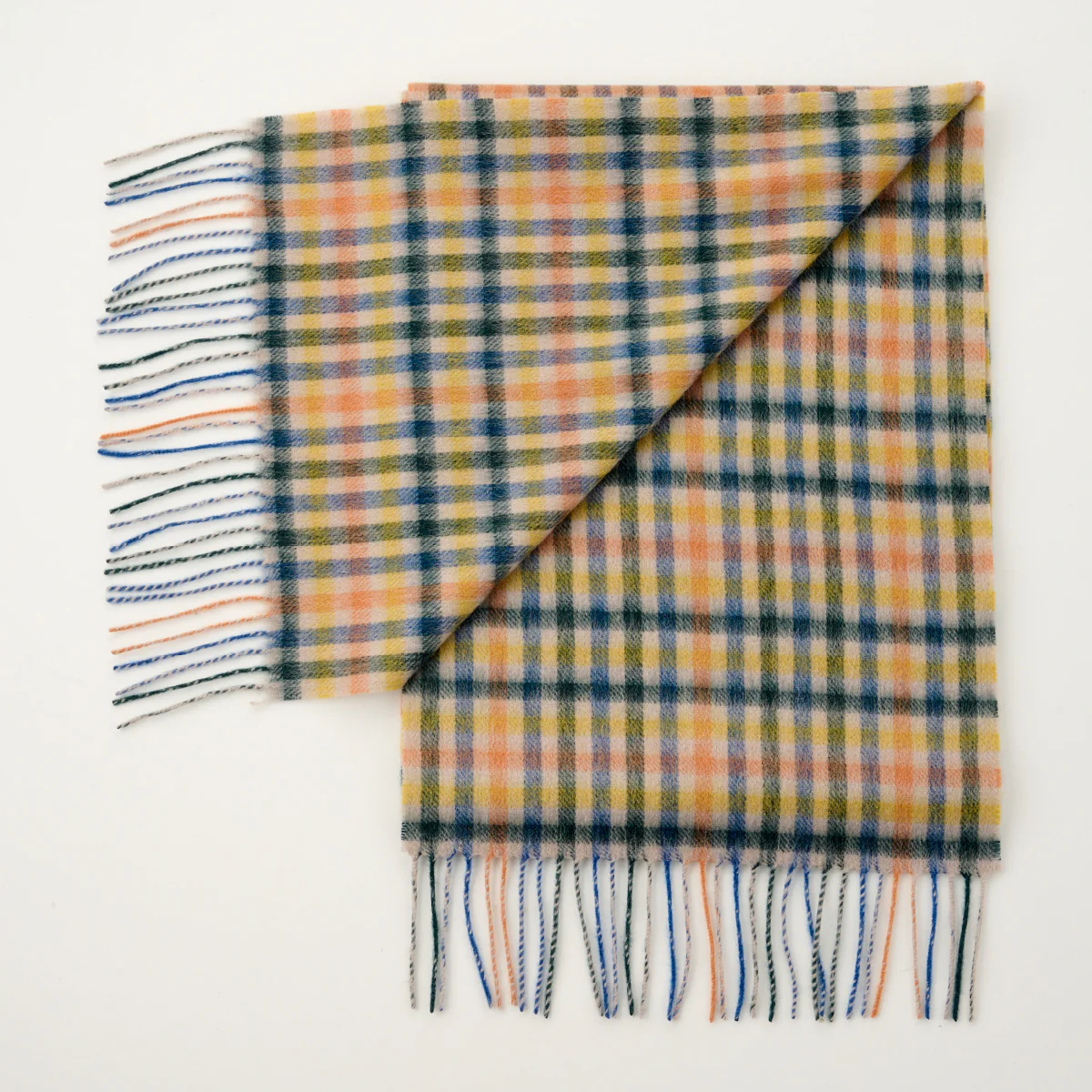 Cashmere Wool Check Scarf - Image 21