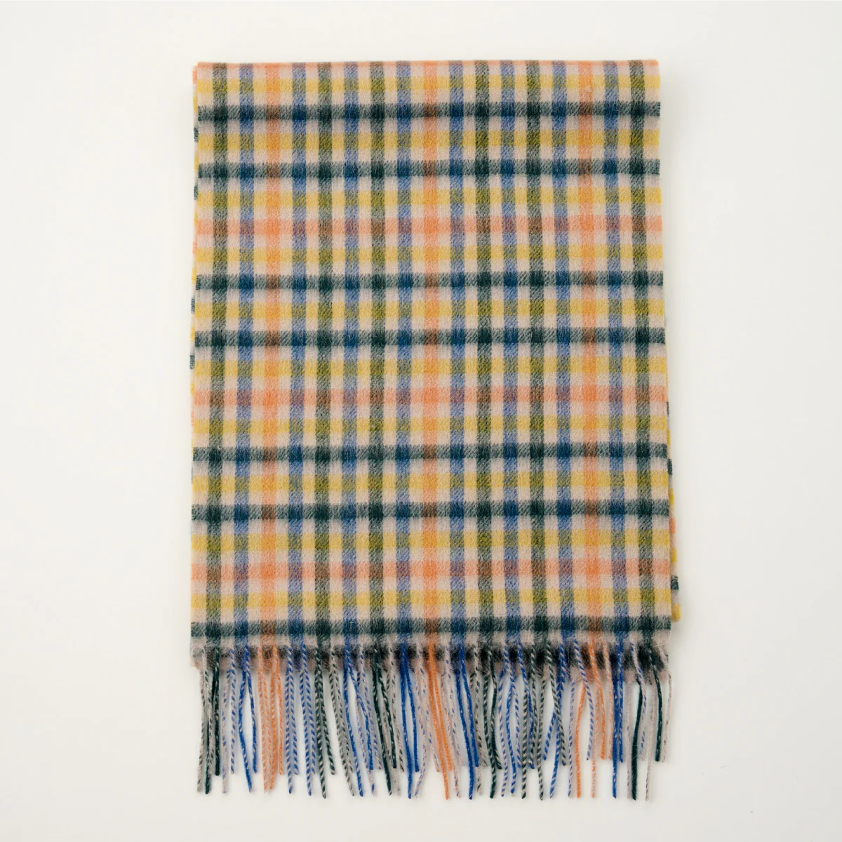 Cashmere Wool Check Scarf - Image 22