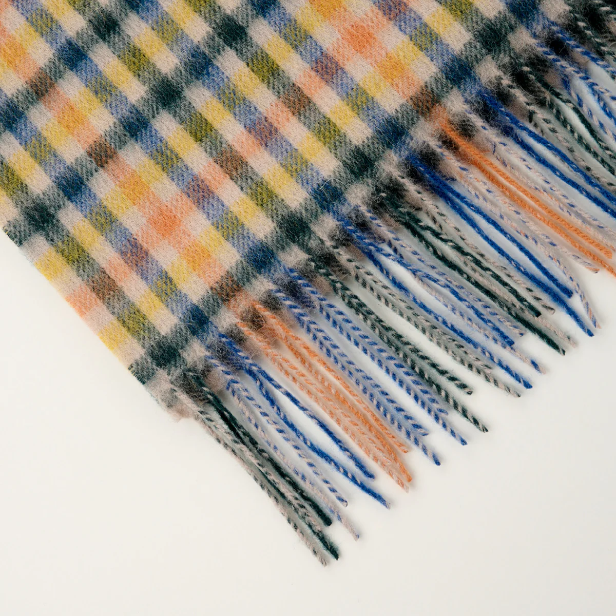 Cashmere Wool Check Scarf - Image 23
