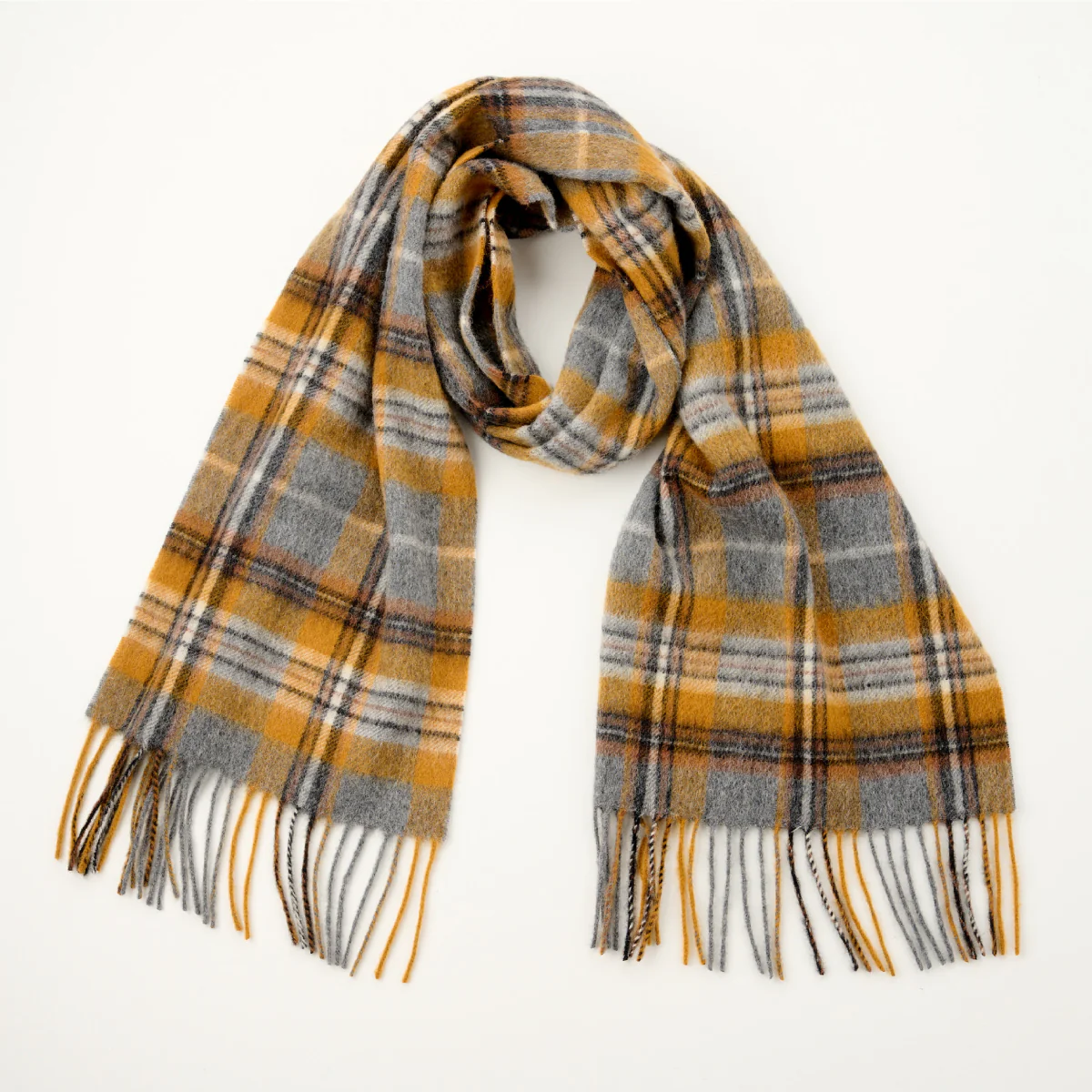 Cashmere Wool Check Scarf - Image 24