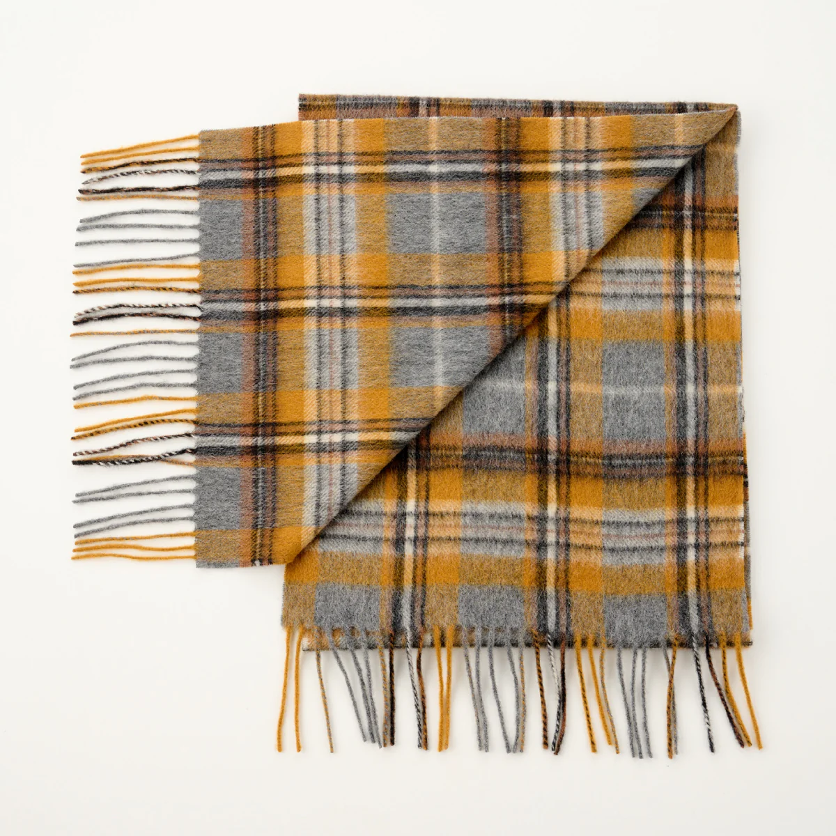 Cashmere Wool Check Scarf - Image 25