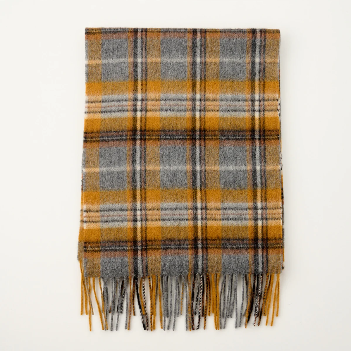 Cashmere Wool Check Scarf - Image 26