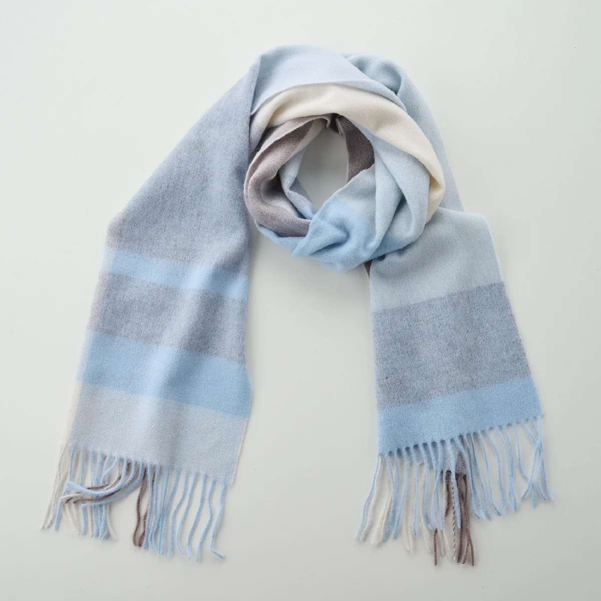 Cashmere Wool Check Scarf - Image 28