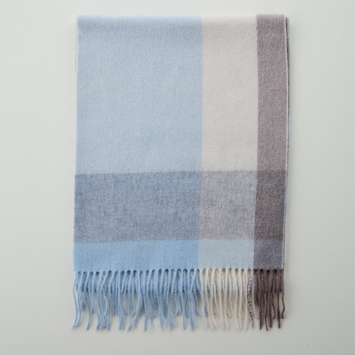 Cashmere Wool Check Scarf - Image 29