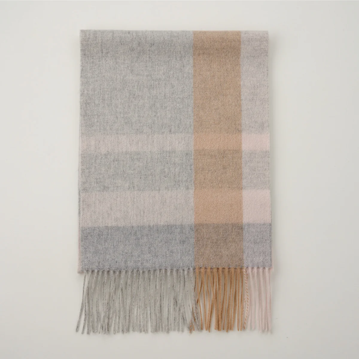 Cashmere Wool Check Scarf - Image 3
