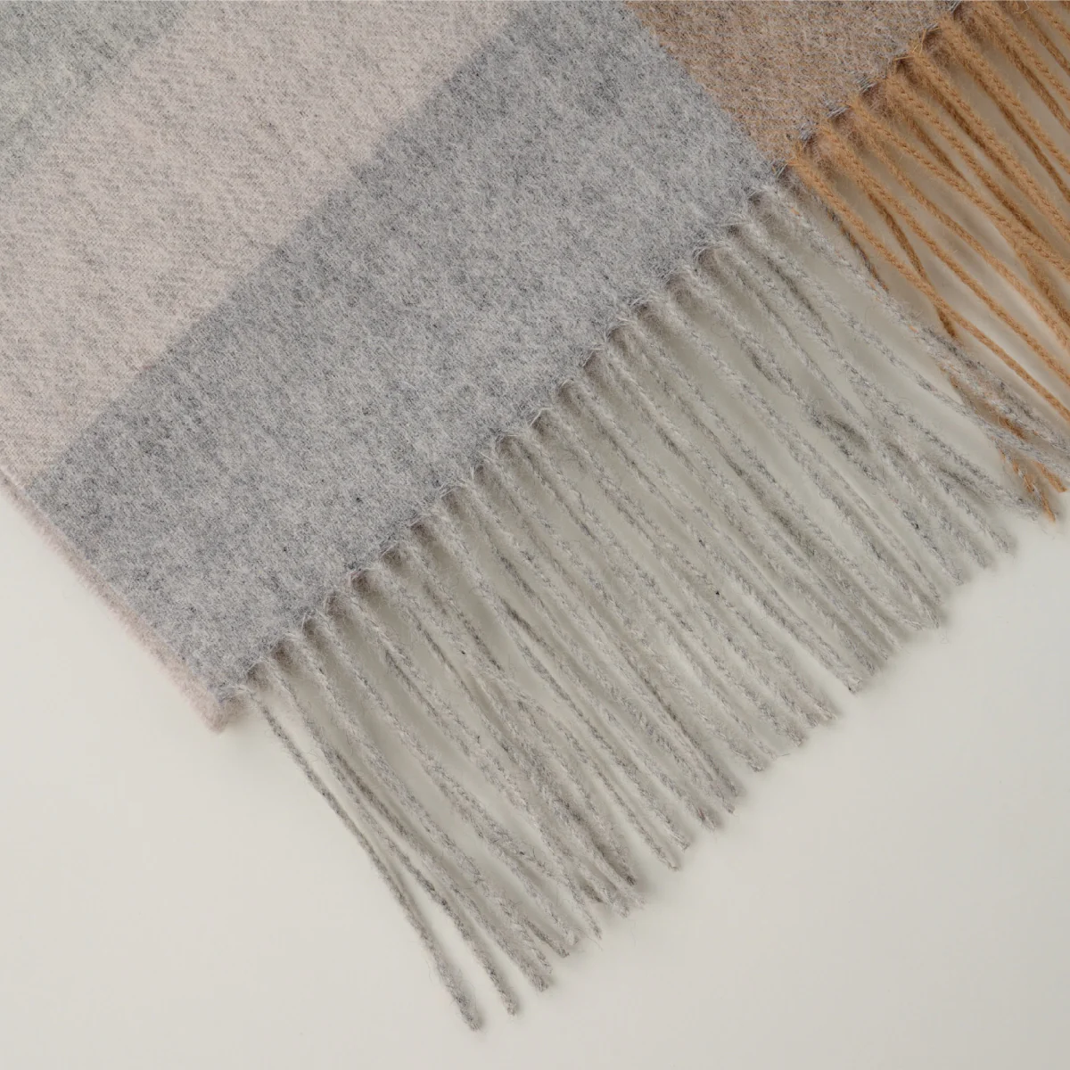 Cashmere Wool Check Scarf - Image 4
