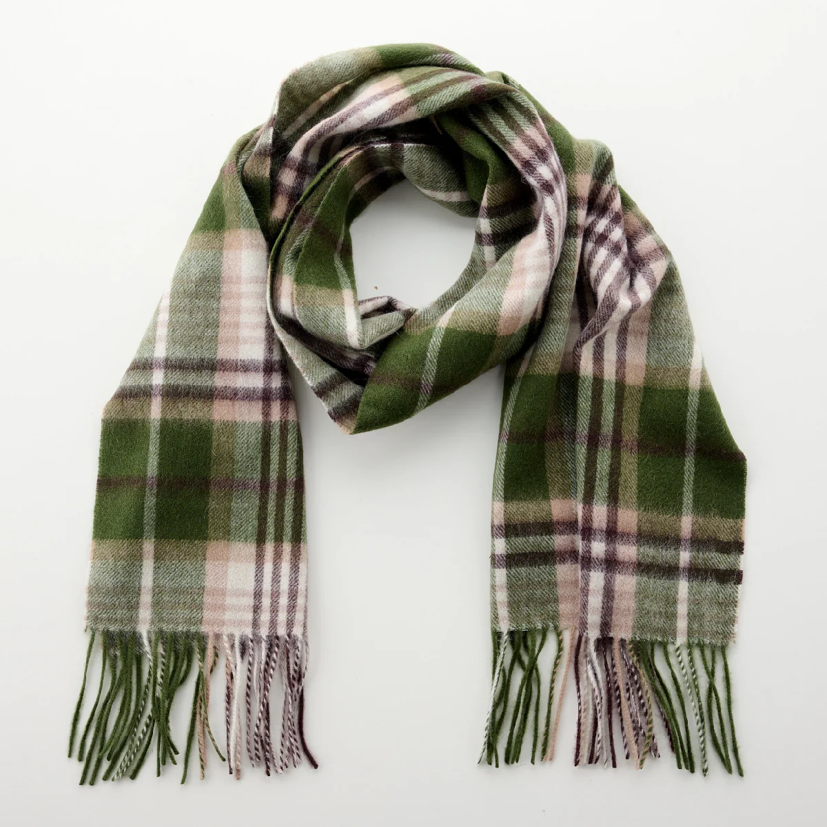 Cashmere Wool Check Scarf - Image 42