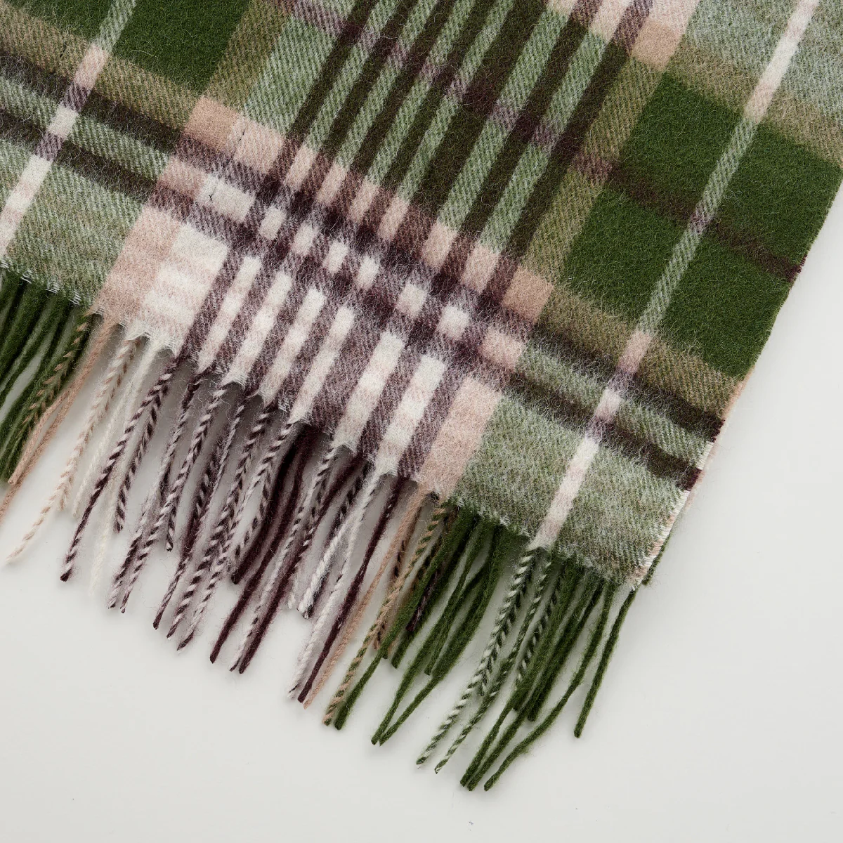 Cashmere Wool Check Scarf - Image 44
