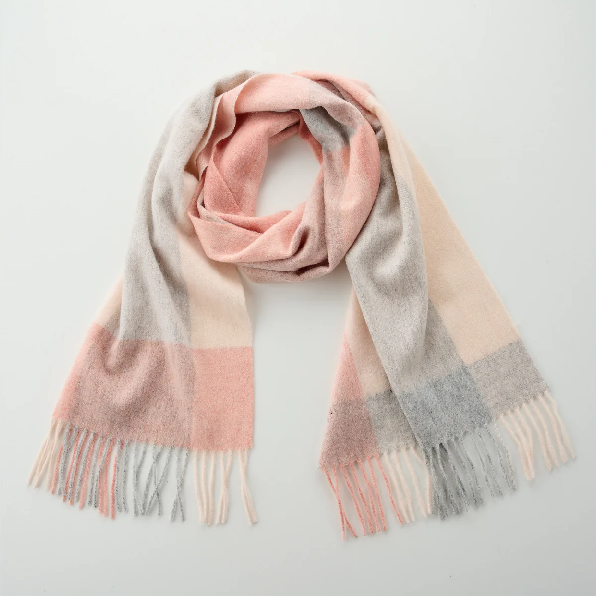 Cashmere Wool Check Scarf - Image 45