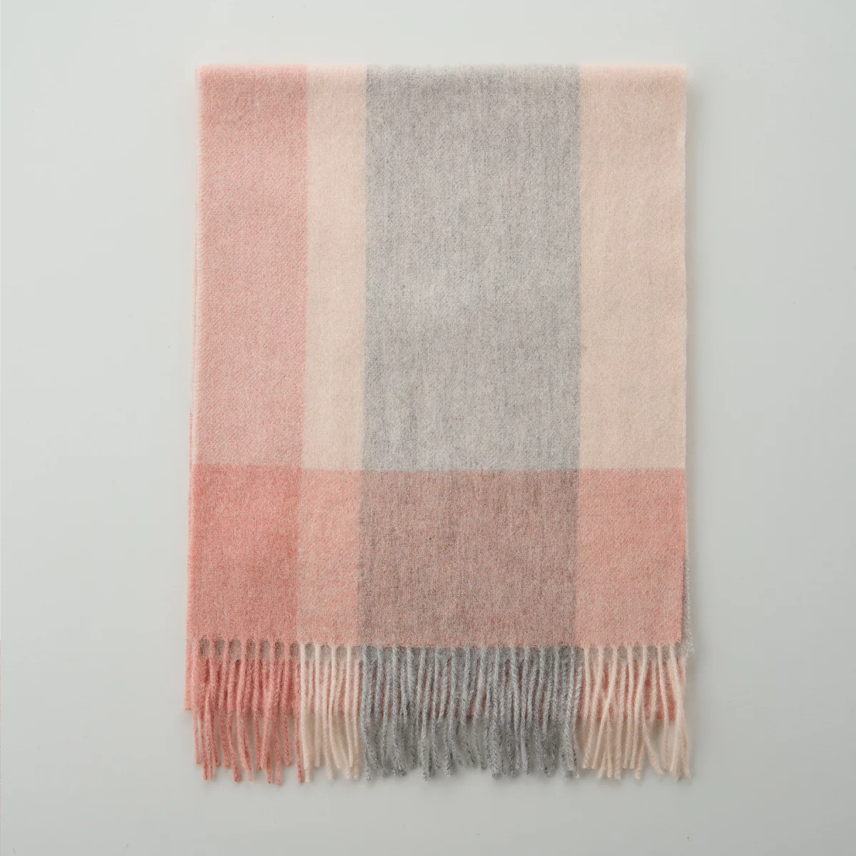Cashmere Wool Check Scarf - Image 46