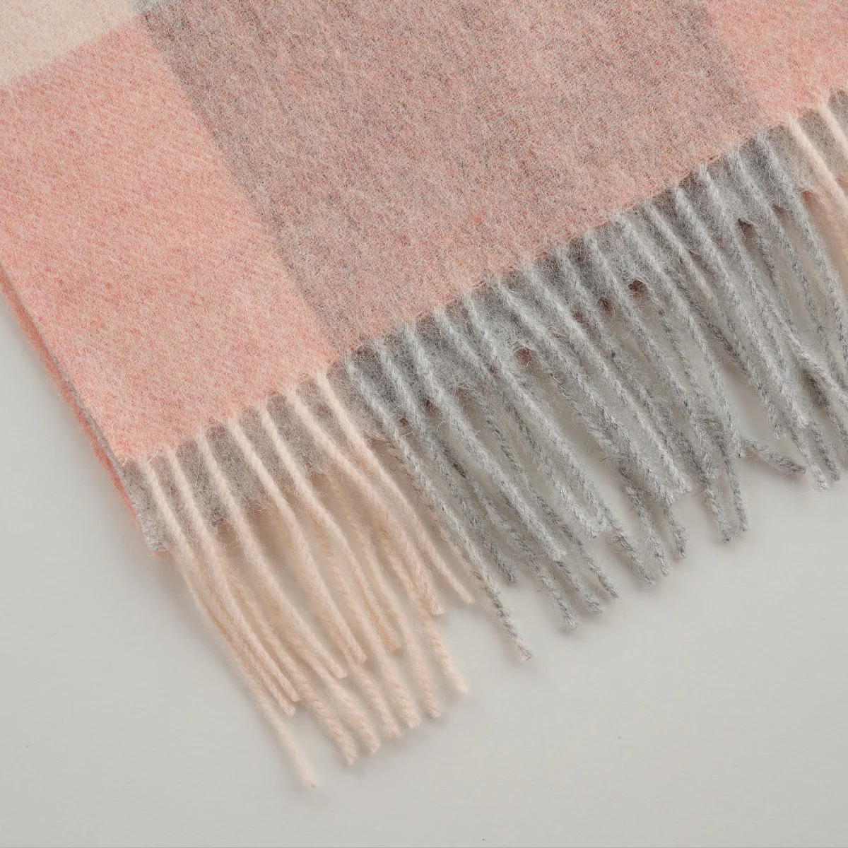 Cashmere Wool Check Scarf - Image 48