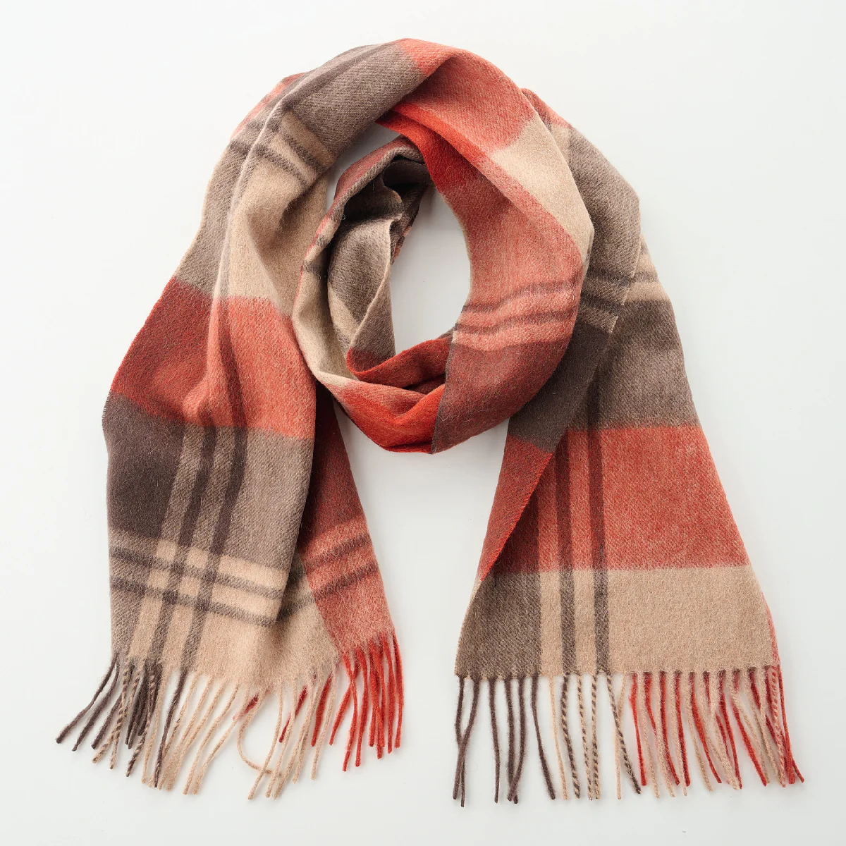 Cashmere Wool Check Scarf - Image 49