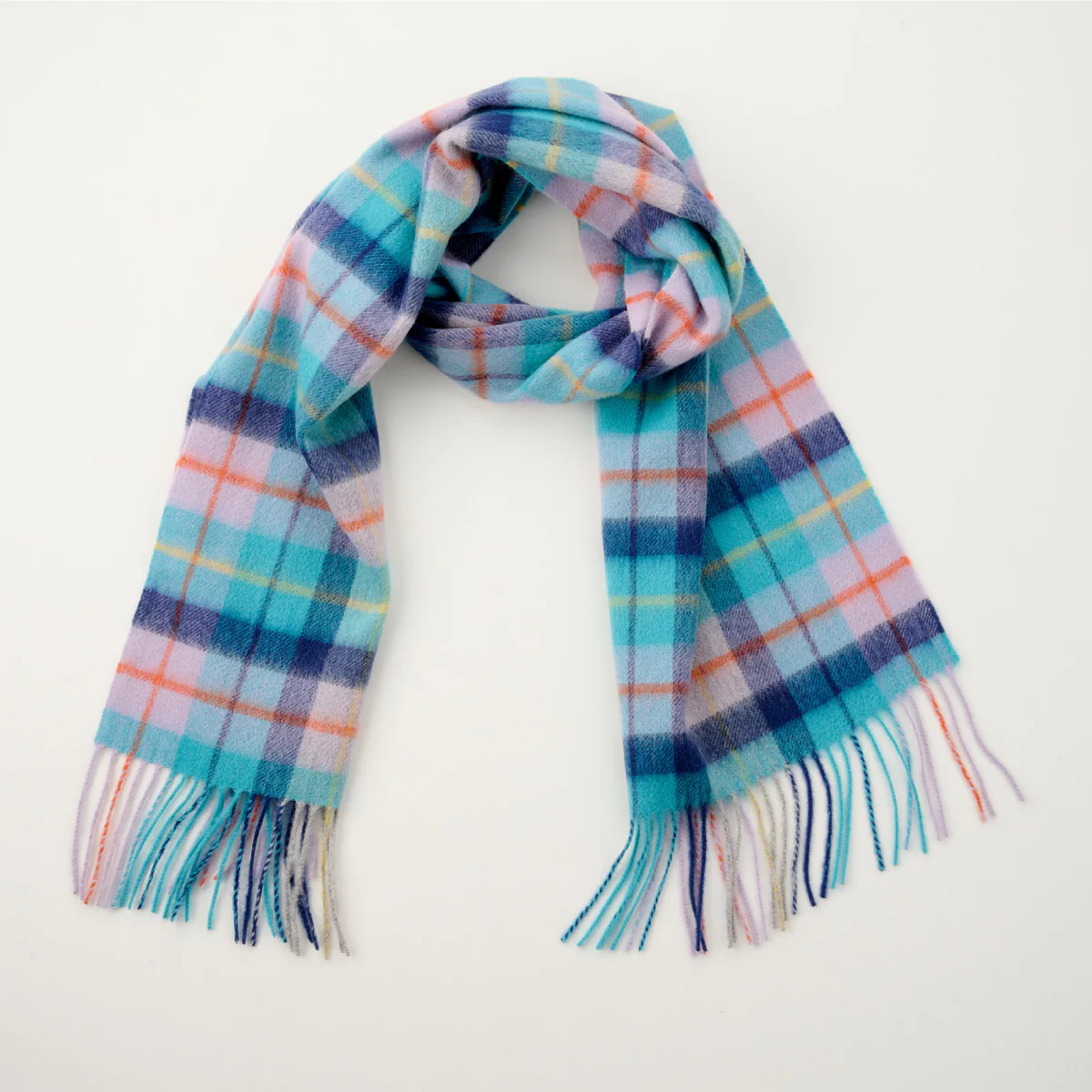 Cashmere Wool Check Scarf - Image 5