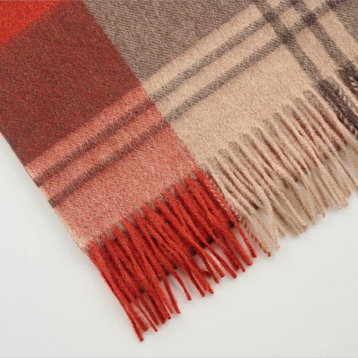 Cashmere Wool Check Scarf - Image 51
