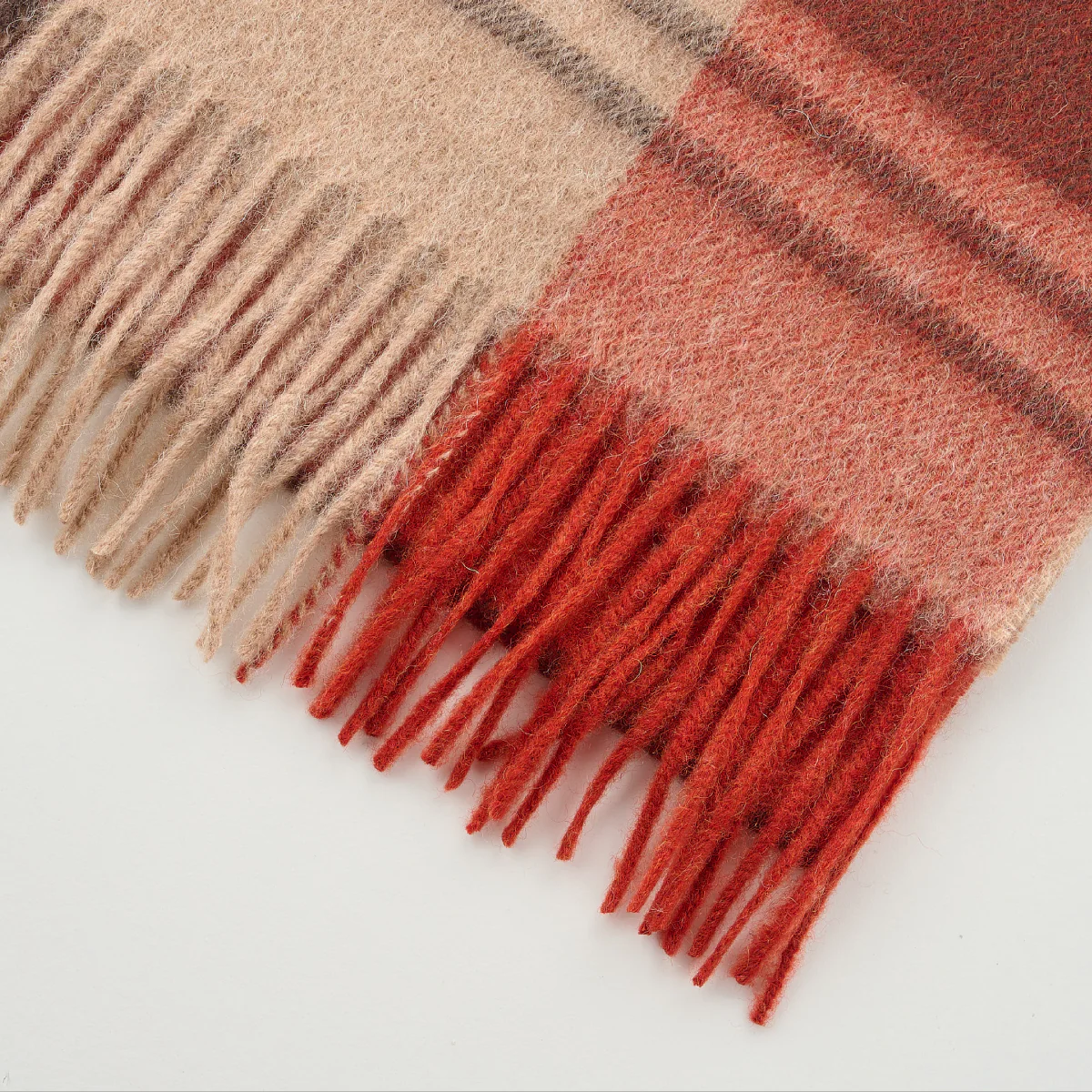 Cashmere Wool Check Scarf - Image 52
