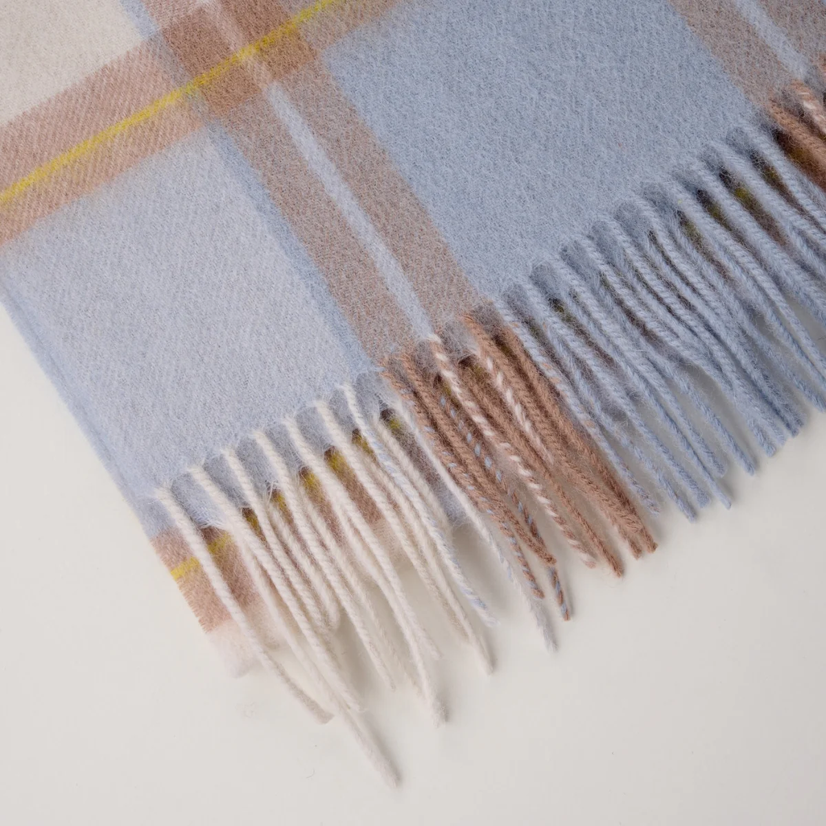 Cashmere Wool Check Scarf - Image 58