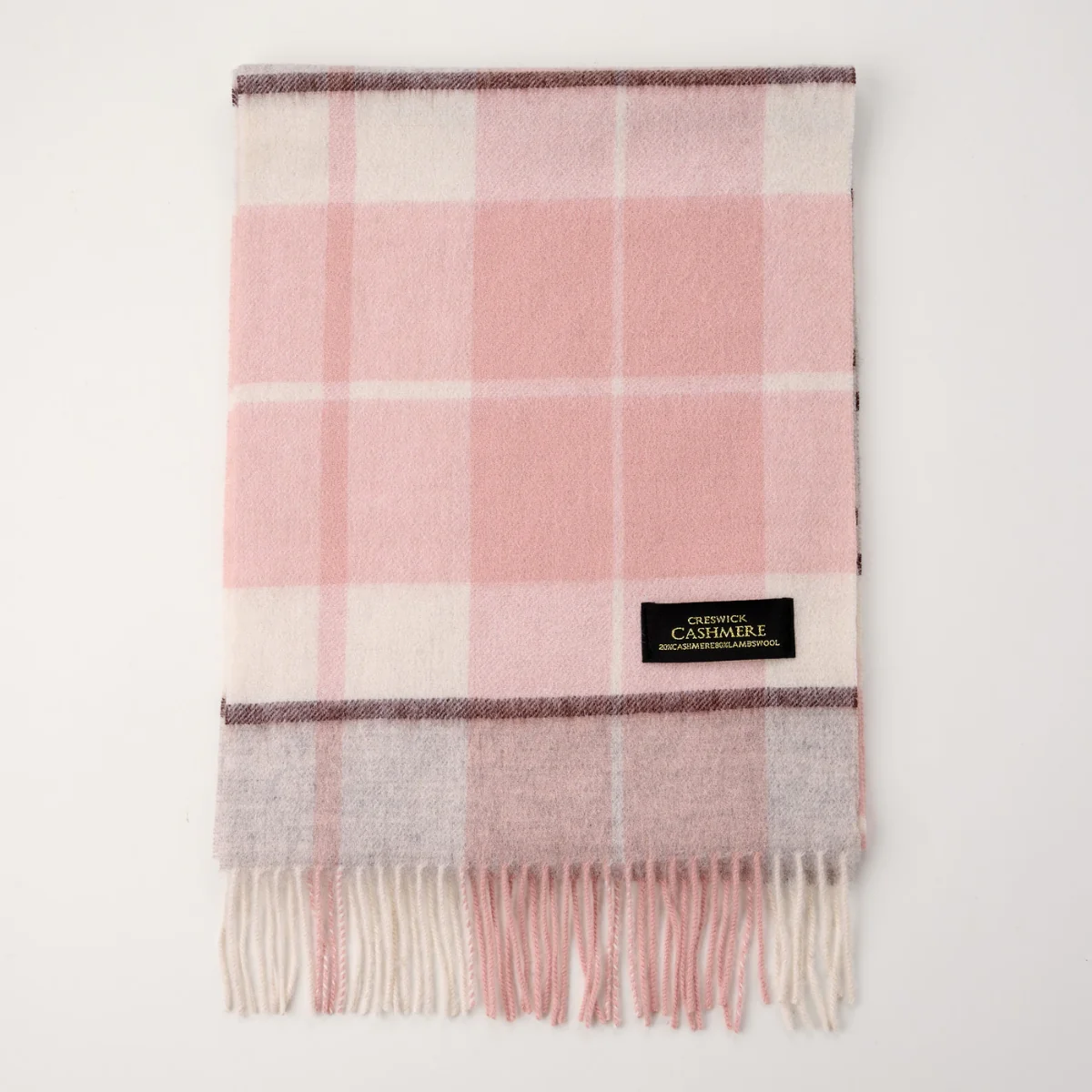 Cashmere Wool Check Scarf - Image 59
