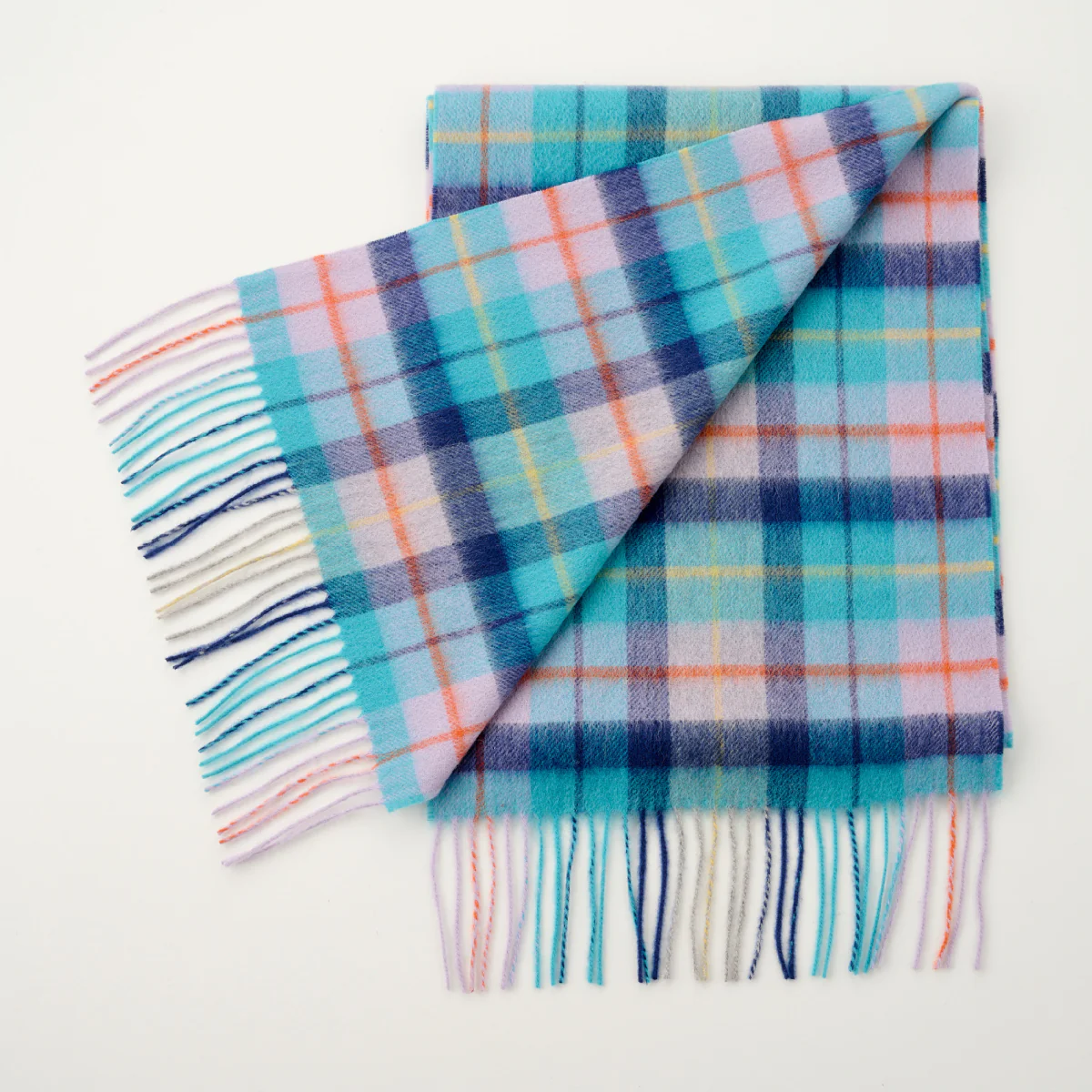Cashmere Wool Check Scarf - Image 6