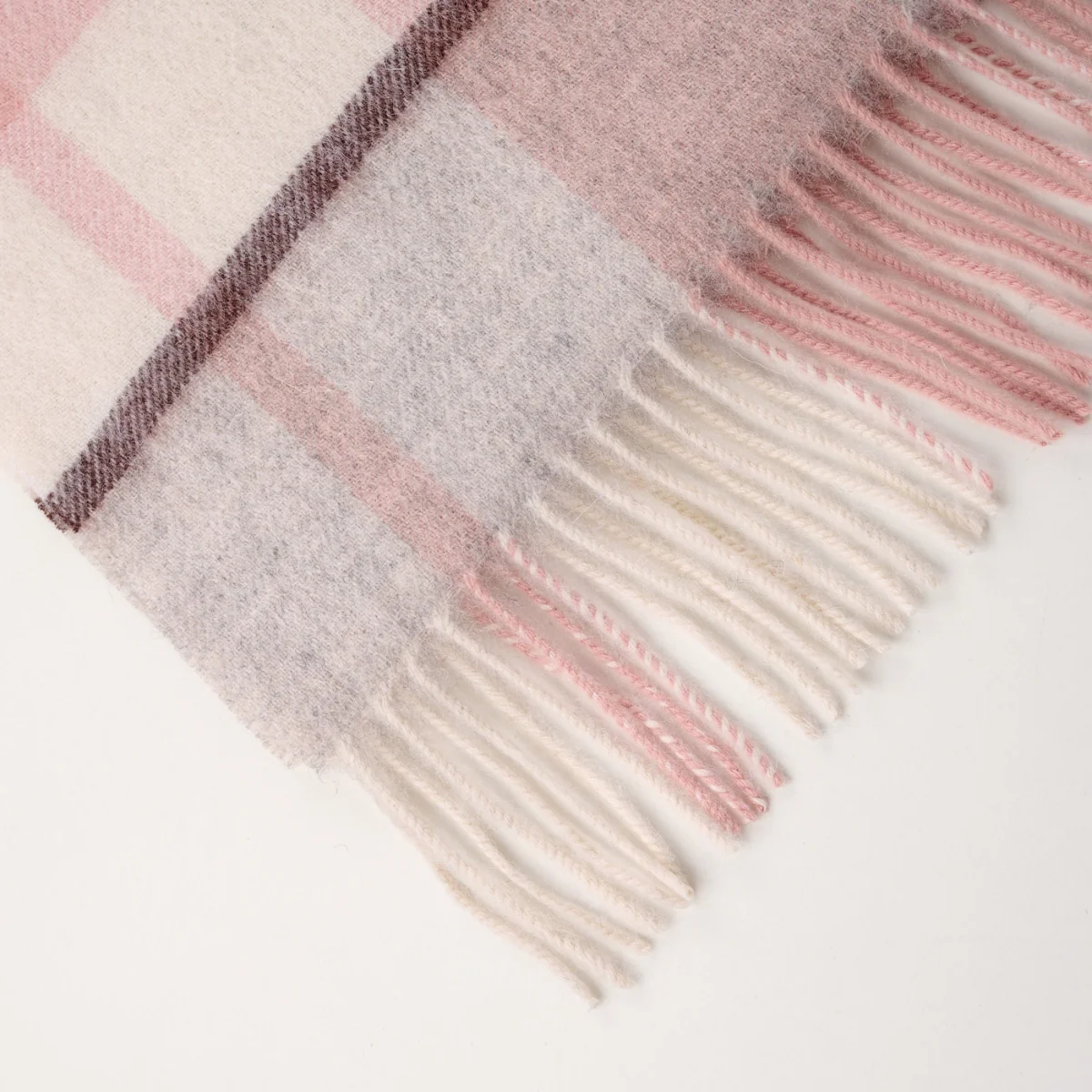Cashmere Wool Check Scarf - Image 60