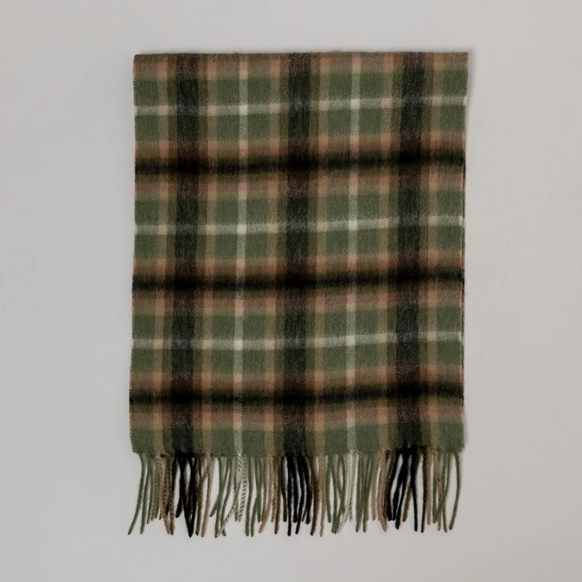 Cashmere Wool Check Scarf - Image 62