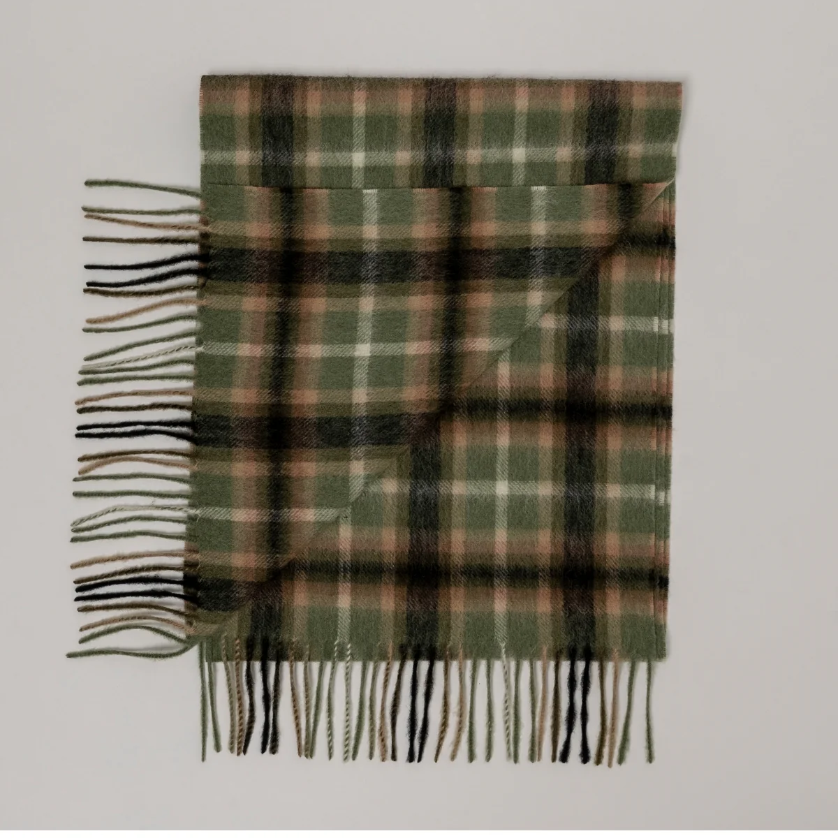 Cashmere Wool Check Scarf - Image 63