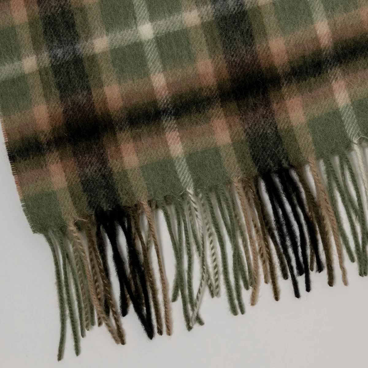 Cashmere Wool Check Scarf - Image 64