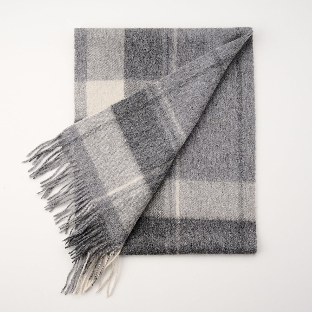 Cashmere Wool Check Scarf - Image 66