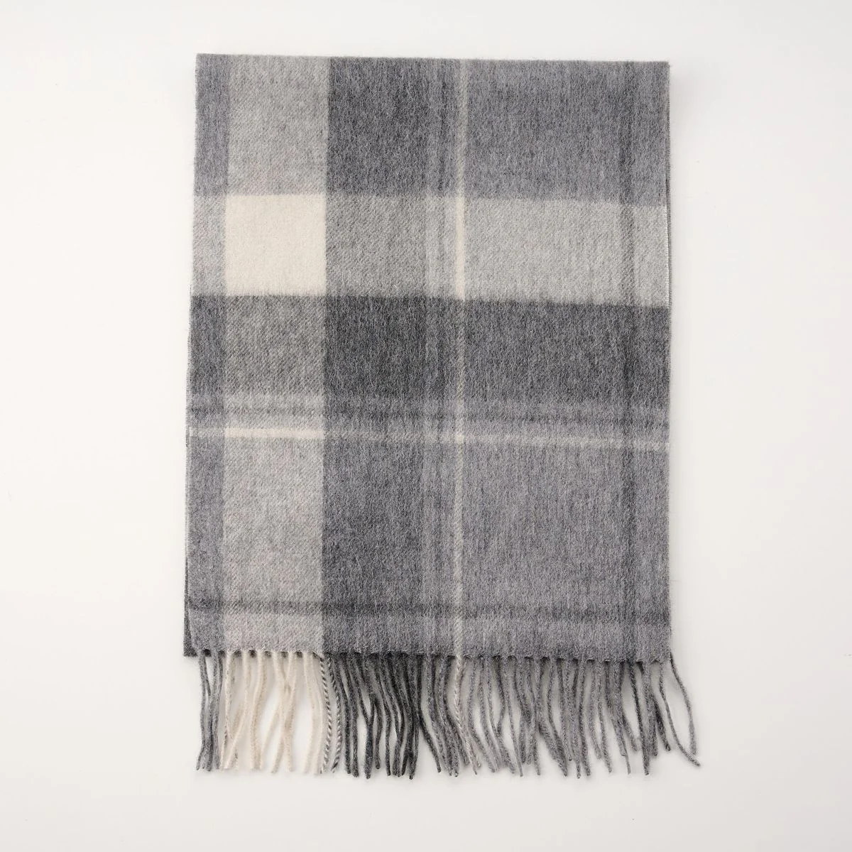 Cashmere Wool Check Scarf - Image 67