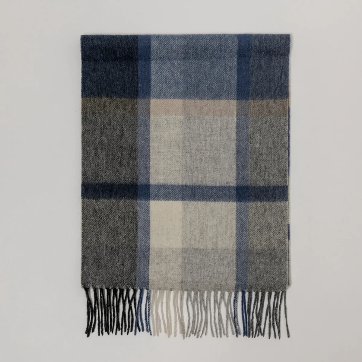 Cashmere Wool Check Scarf - Image 71