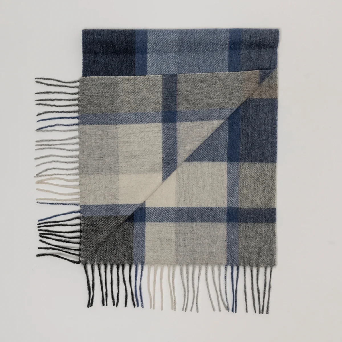 Cashmere Wool Check Scarf - Image 72